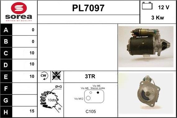 Sera PL7097 - Motorino d'avviamento autozon.pro