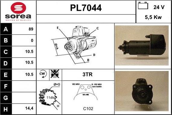 Sera PL7044 - Motorino d'avviamento autozon.pro