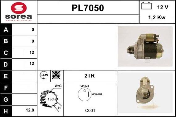 Sera PL7050 - Motorino d'avviamento autozon.pro