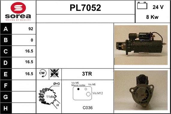 Sera PL7052 - Motorino d'avviamento autozon.pro