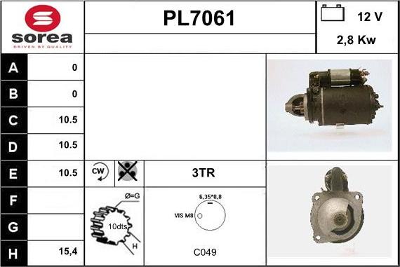 Sera PL7061 - Motorino d'avviamento autozon.pro