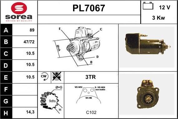 Sera PL7067 - Motorino d'avviamento autozon.pro