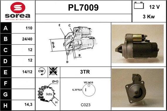 Sera PL7009 - Motorino d'avviamento autozon.pro