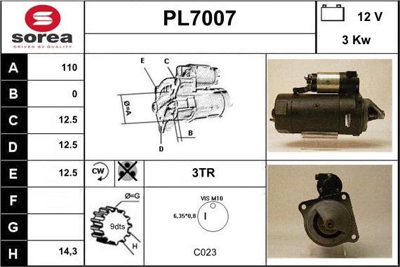 Sera PL7007 - Motorino d'avviamento autozon.pro