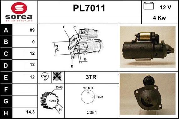 Sera PL7011 - Motorino d'avviamento autozon.pro