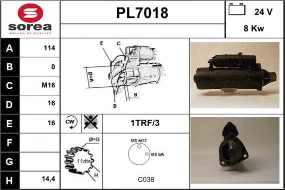 Sera PL7018 - Motorino d'avviamento autozon.pro