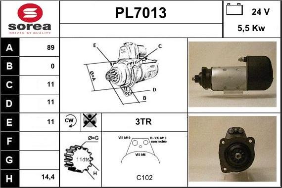 Sera PL7013 - Motorino d'avviamento autozon.pro