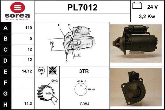 Sera PL7012 - Motorino d'avviamento autozon.pro