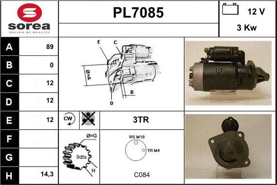 Sera PL7085 - Motorino d'avviamento autozon.pro