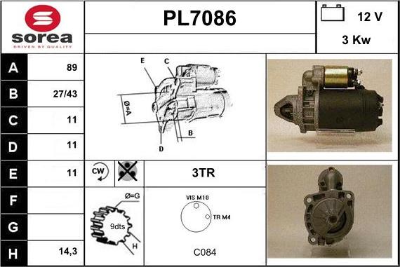 Sera PL7086 - Motorino d'avviamento autozon.pro