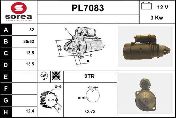 Sera PL7083 - Motorino d'avviamento autozon.pro