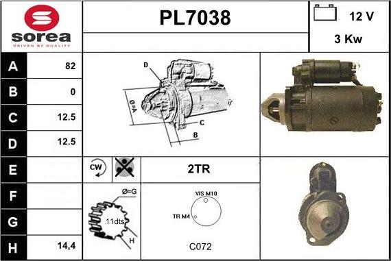 Sera PL7038 - Motorino d'avviamento autozon.pro