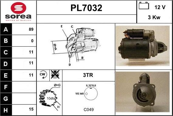 Sera PL7032 - Motorino d'avviamento autozon.pro