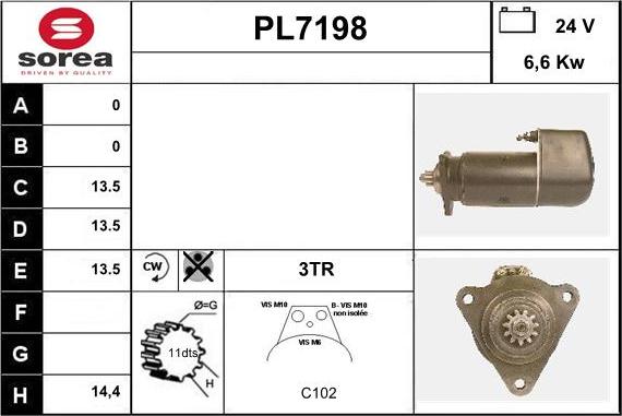 Sera PL7198 - Motorino d'avviamento autozon.pro