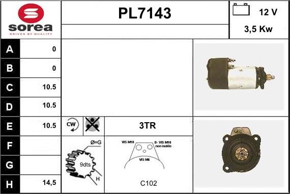 Sera PL7143 - Motorino d'avviamento autozon.pro