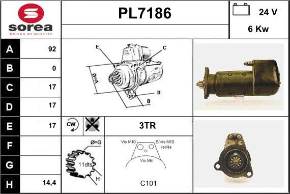 Sera PL7186 - Motorino d'avviamento autozon.pro