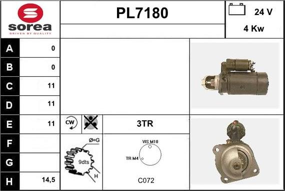 Sera PL7180 - Motorino d'avviamento autozon.pro