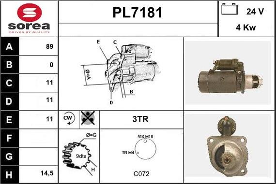 Sera PL7181 - Motorino d'avviamento autozon.pro