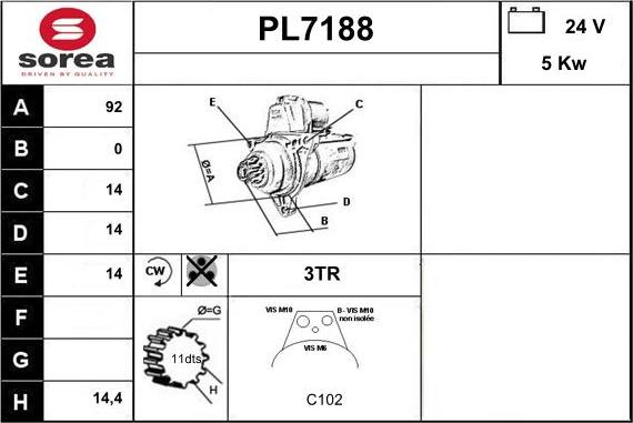 Sera PL7188 - Motorino d'avviamento autozon.pro