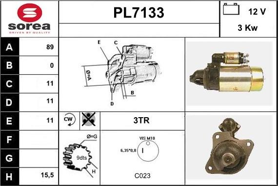 Sera PL7133 - Motorino d'avviamento autozon.pro