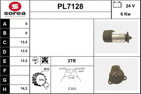 Sera PL7128 - Motorino d'avviamento autozon.pro