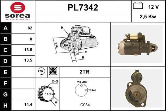 Sera PL7342 - Motorino d'avviamento autozon.pro