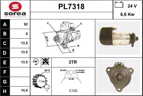 Sera PL7318 - Motorino d'avviamento autozon.pro