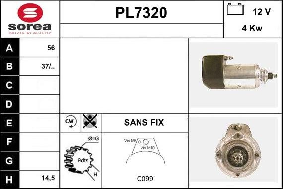 Sera PL7320 - Motorino d'avviamento autozon.pro