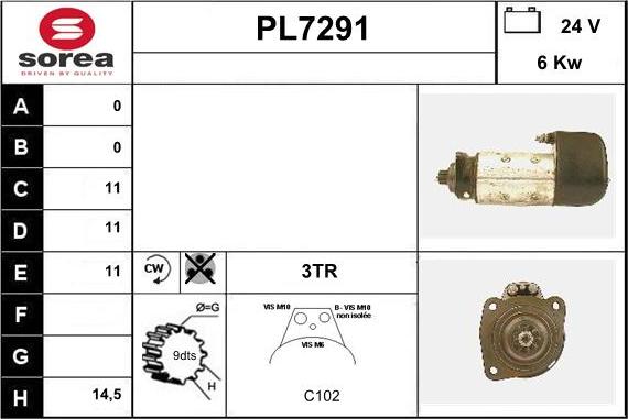 Sera PL7291 - Motorino d'avviamento autozon.pro