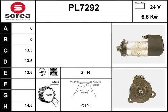 Sera PL7292 - Motorino d'avviamento autozon.pro