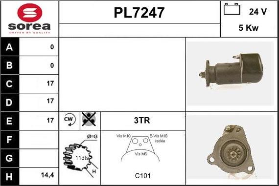 Sera PL7247 - Motorino d'avviamento autozon.pro