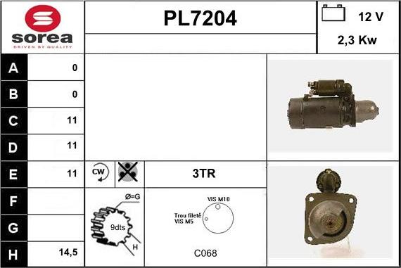 Sera PL7204 - Motorino d'avviamento autozon.pro