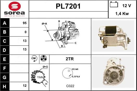 Sera PL7201 - Motorino d'avviamento autozon.pro