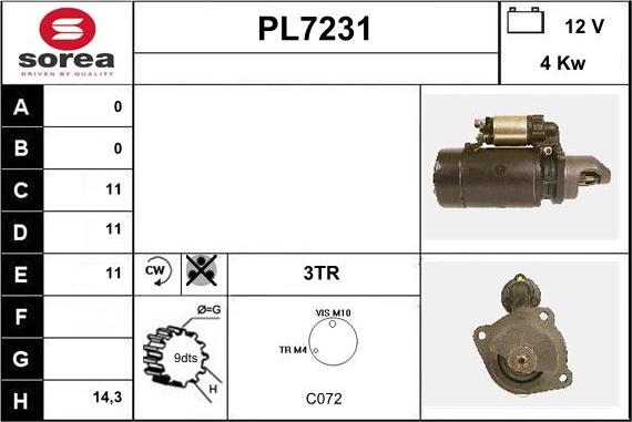 Sera PL7231 - Motorino d'avviamento autozon.pro