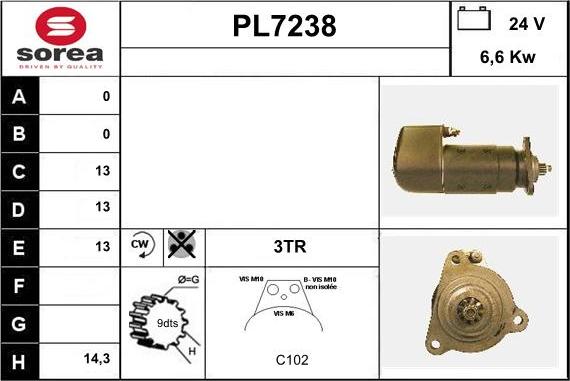 Sera PL7238 - Motorino d'avviamento autozon.pro