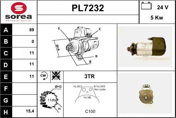 Sera PL7232 - Motorino d'avviamento autozon.pro