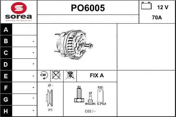 Sera PO6005 - Alternatore autozon.pro