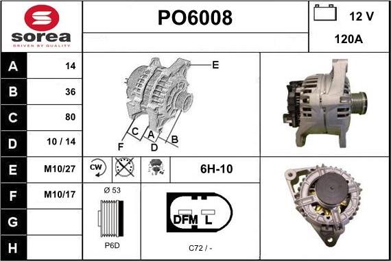 Sera PO6008 - Alternatore autozon.pro