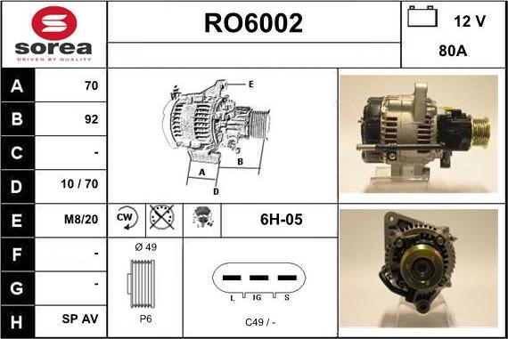 Sera RO6002 - Alternatore autozon.pro