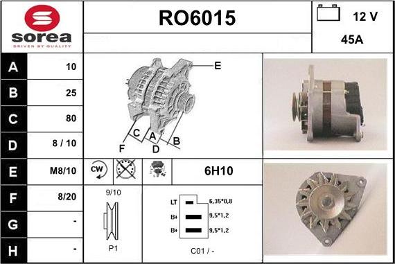 Sera RO6015 - Alternatore autozon.pro