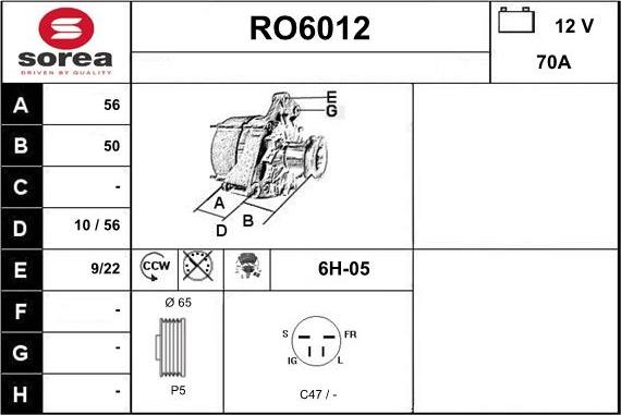 Sera RO6012 - Alternatore autozon.pro