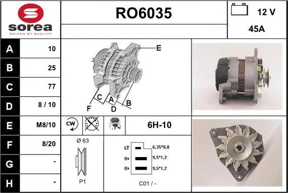 Sera RO6035 - Alternatore autozon.pro