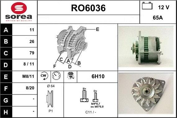 Sera RO6036 - Alternatore autozon.pro