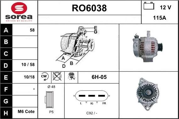 Sera RO6038 - Alternatore autozon.pro