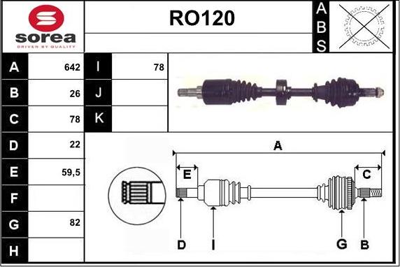 Sera RO120 - Albero motore / Semiasse autozon.pro