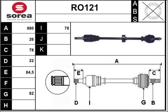 Sera RO121 - Albero motore / Semiasse autozon.pro