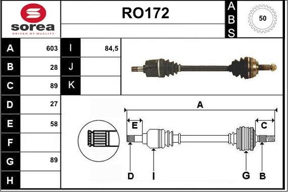 Sera RO172 - Albero motore / Semiasse autozon.pro