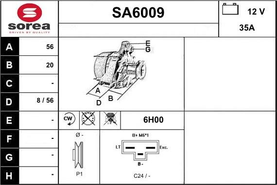 Sera SA6009 - Alternatore autozon.pro