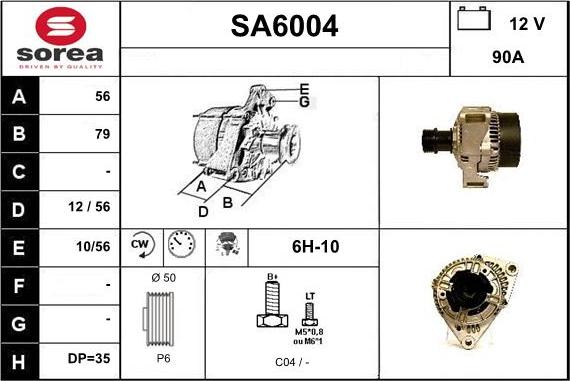 Sera SA6004 - Alternatore autozon.pro