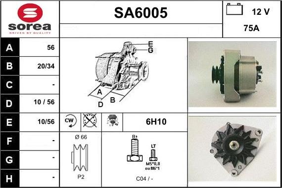 Sera SA6005 - Alternatore autozon.pro